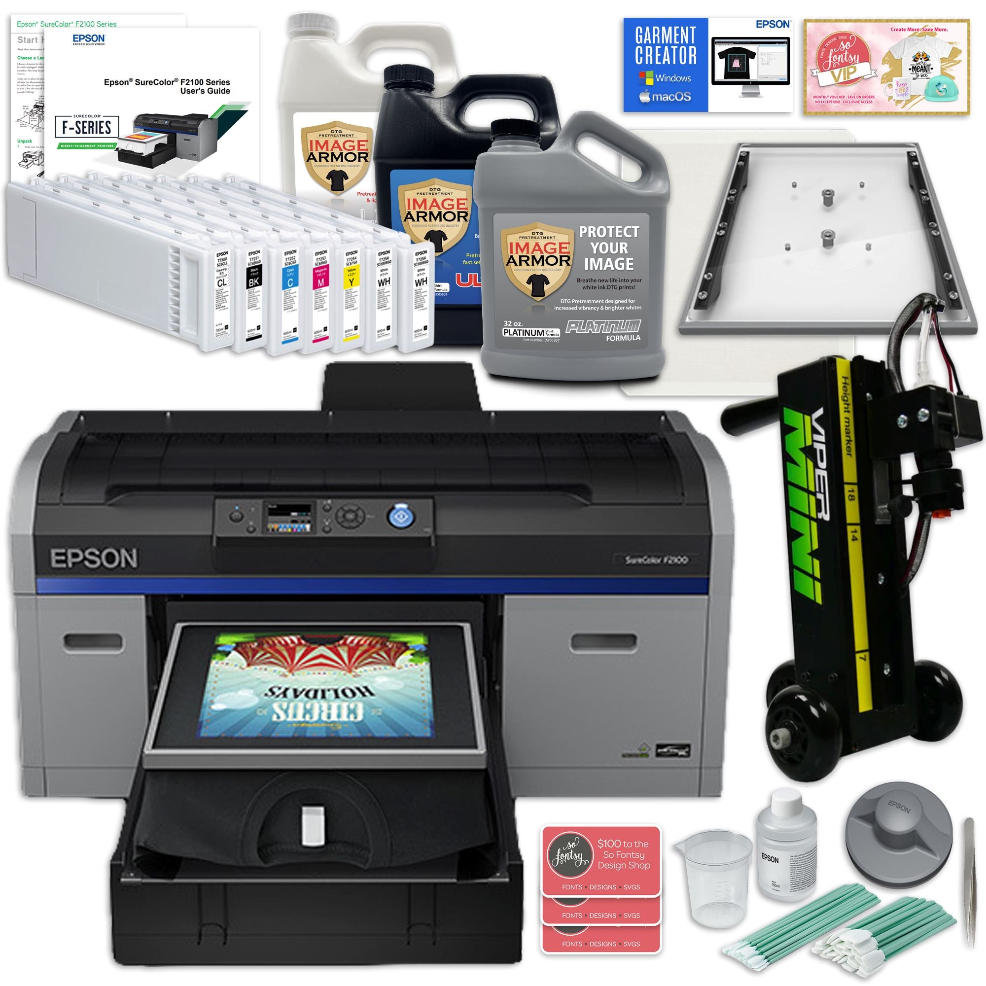 Epson F2100 DTG & DTF Combo Printer Bundles